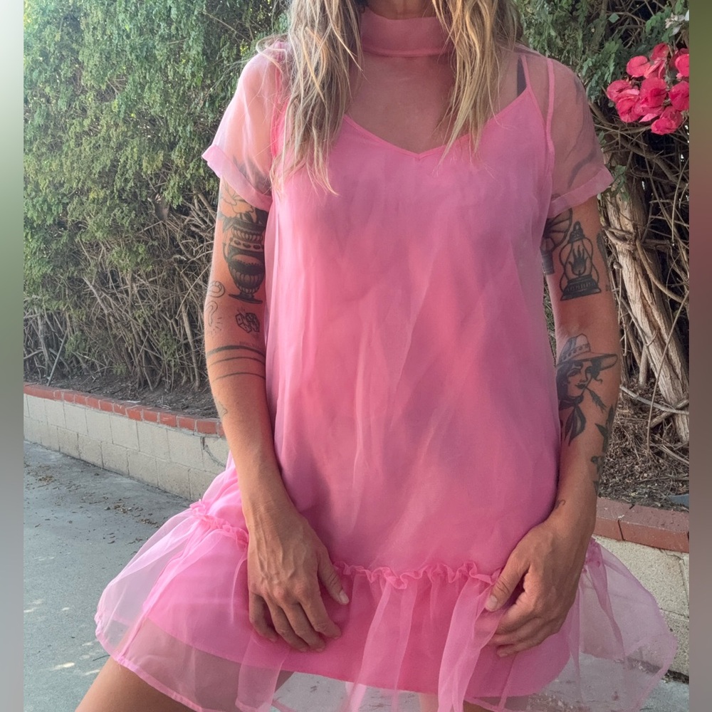 BHLDN Vibrant Pink Dress